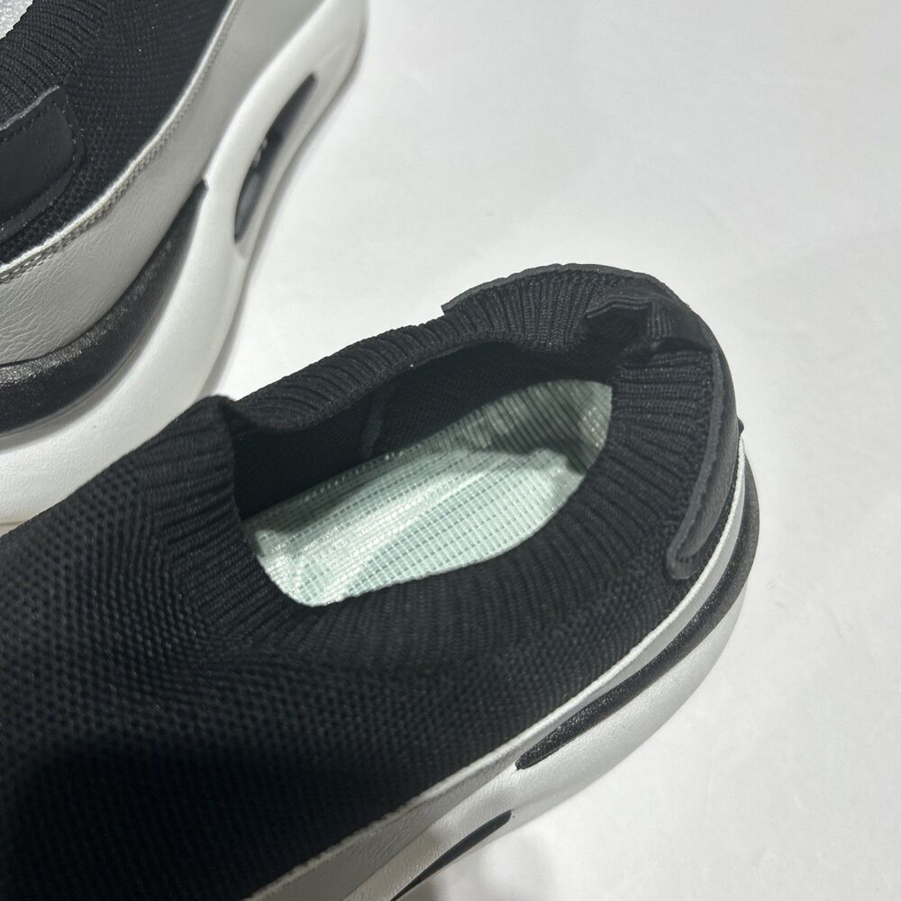 Men's US 10 Black Grey Slip-On Mesh Chunky Sneakers EU 43 XL Casual Walking Shoe - Picture 7 of 7